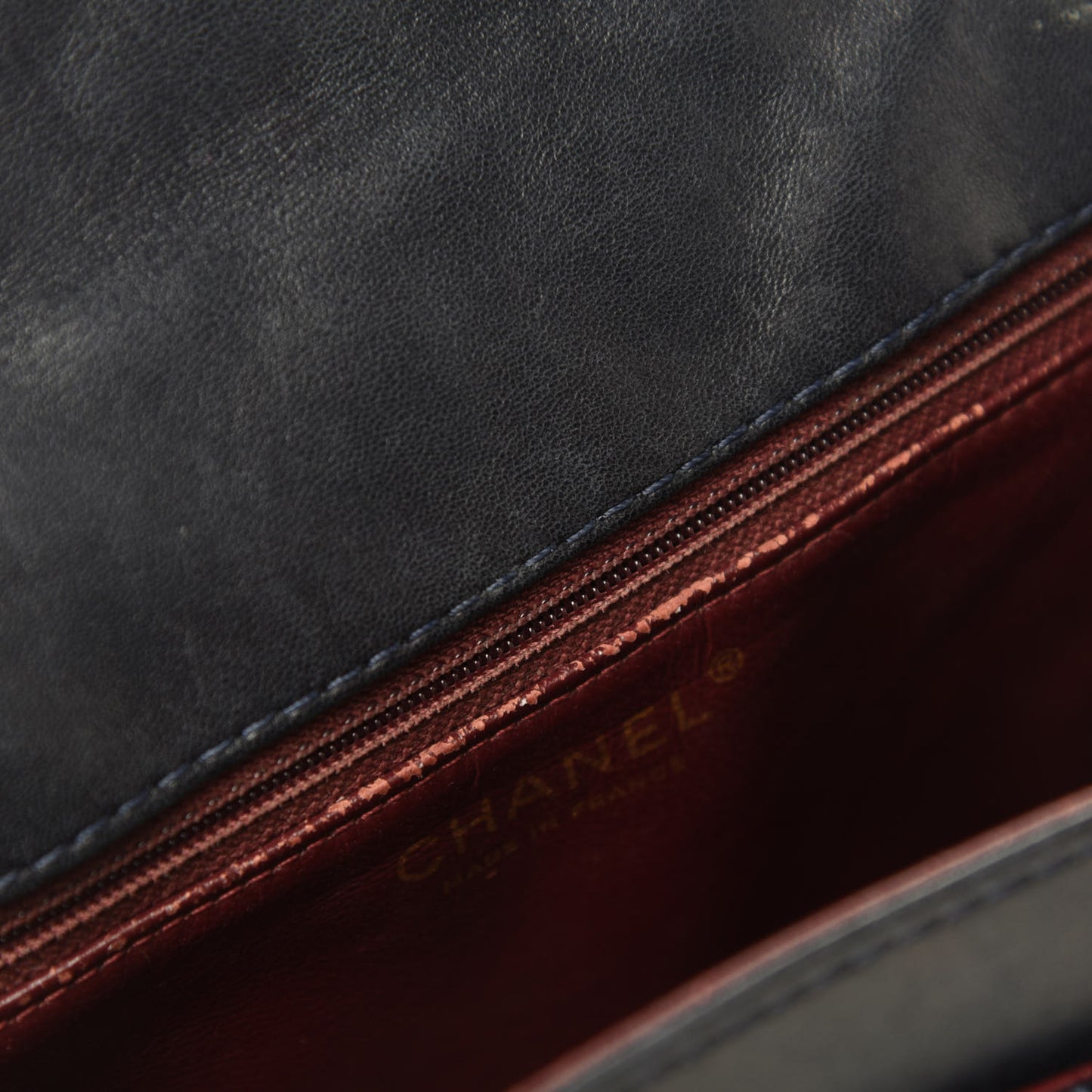 Patent Quilted Accordion Reissue 2.55 Flap Navy