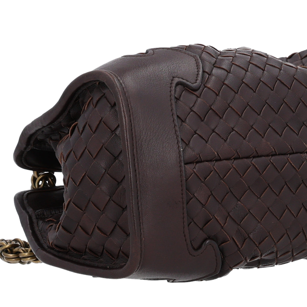 Bottega Veneta Nappa Intrecciato Small Chain Shoulder Bag Moro 8 of 9
