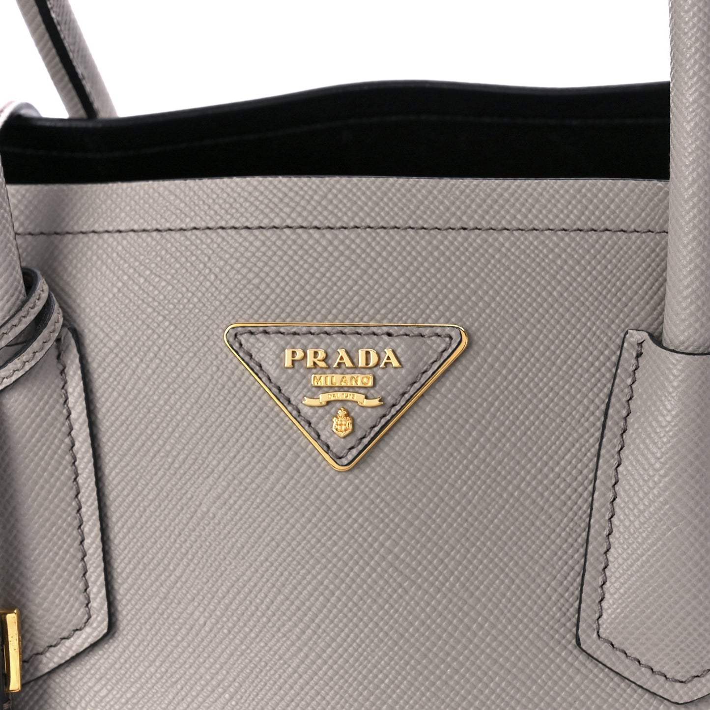 Saffiano Cuir Medium Double Bag Argilla