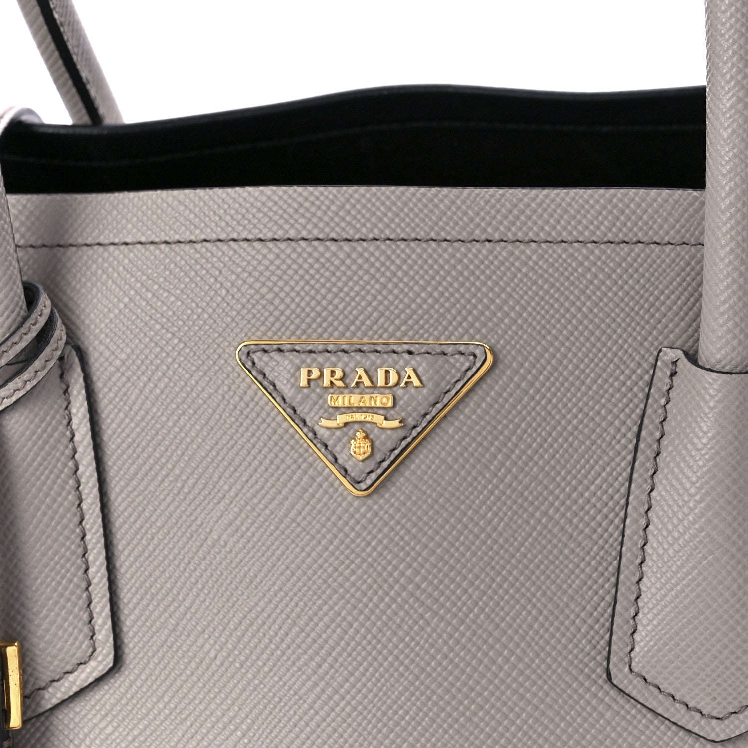 Prada Saffiano Cuir Medium Double Bag Argilla 9 of 13