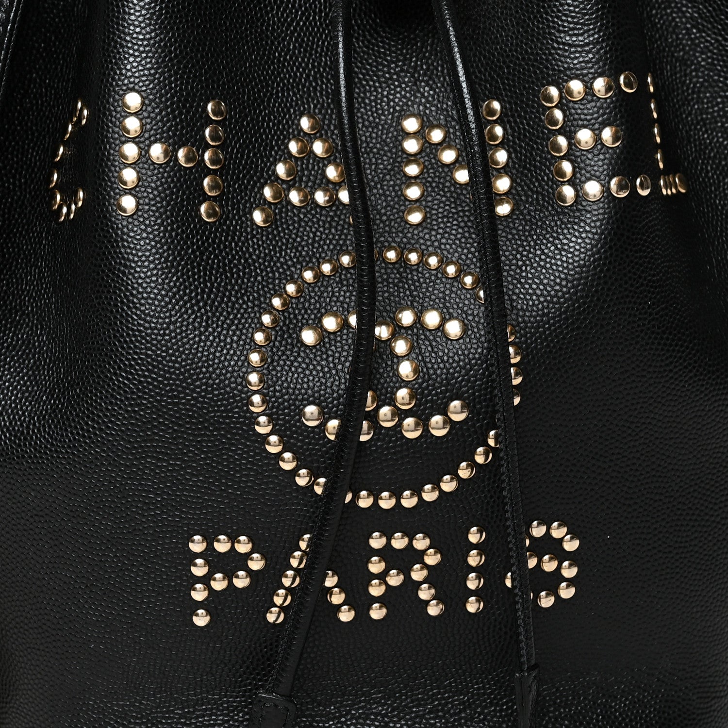 Chanel Caviar Deauville Drawstring Bucket Bag Black 8 of 10