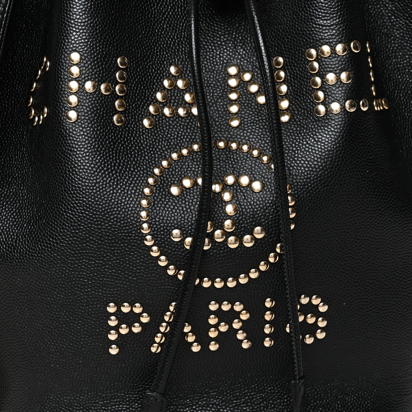 Caviar Deauville Drawstring Bucket Bag Black