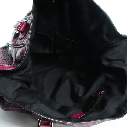 Gucci Horsebit Embossed Full Moon Tote Dark Red 5 of 7