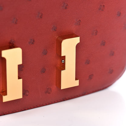 Hermes Ostrich Constance 18 Rouge Vif 15 of 16