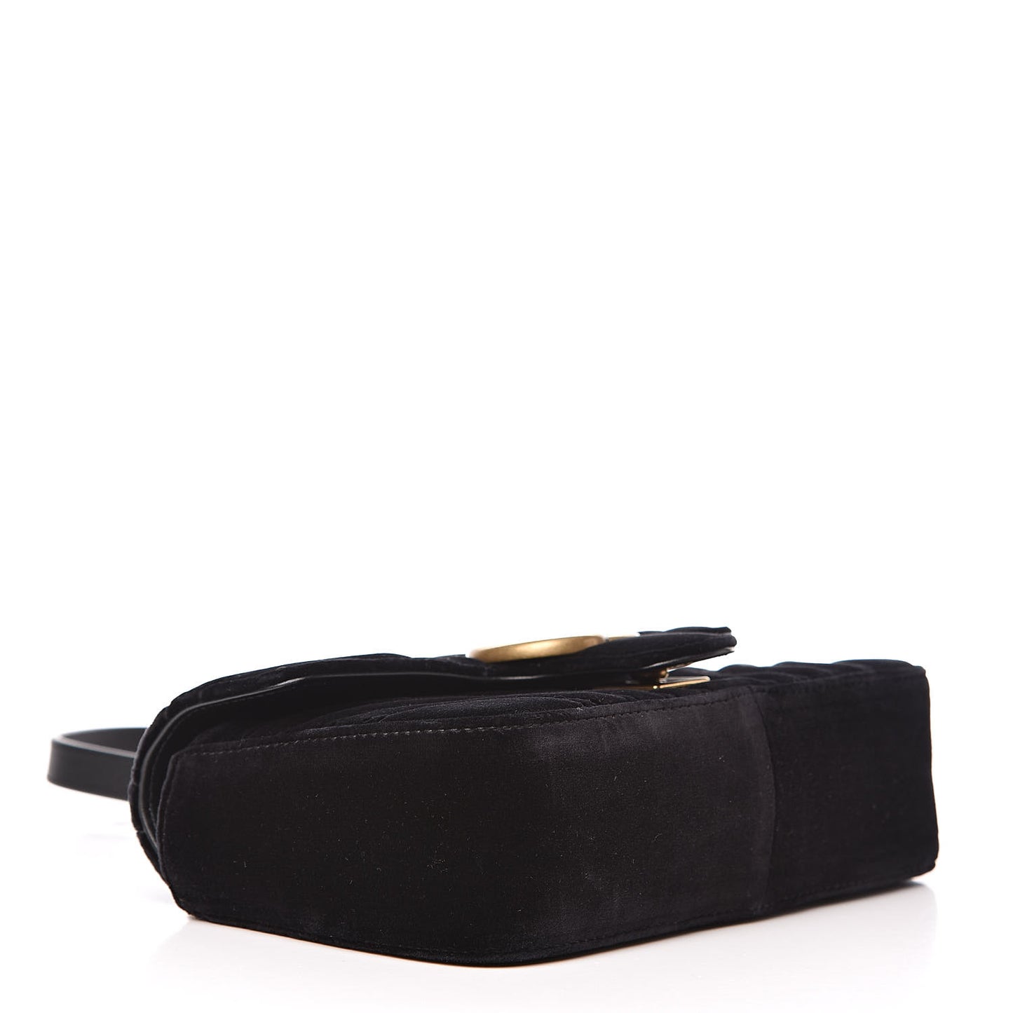 Velvet Matelasse Mini GG Marmont Shoulder Bag Black