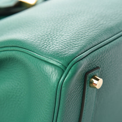 Hermes Taurillon Clemence Birkin 35 Vert Vertigo 30 of 35