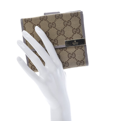 Gucci Monogram Dice French Flap Wallet Lavender 2 of 9