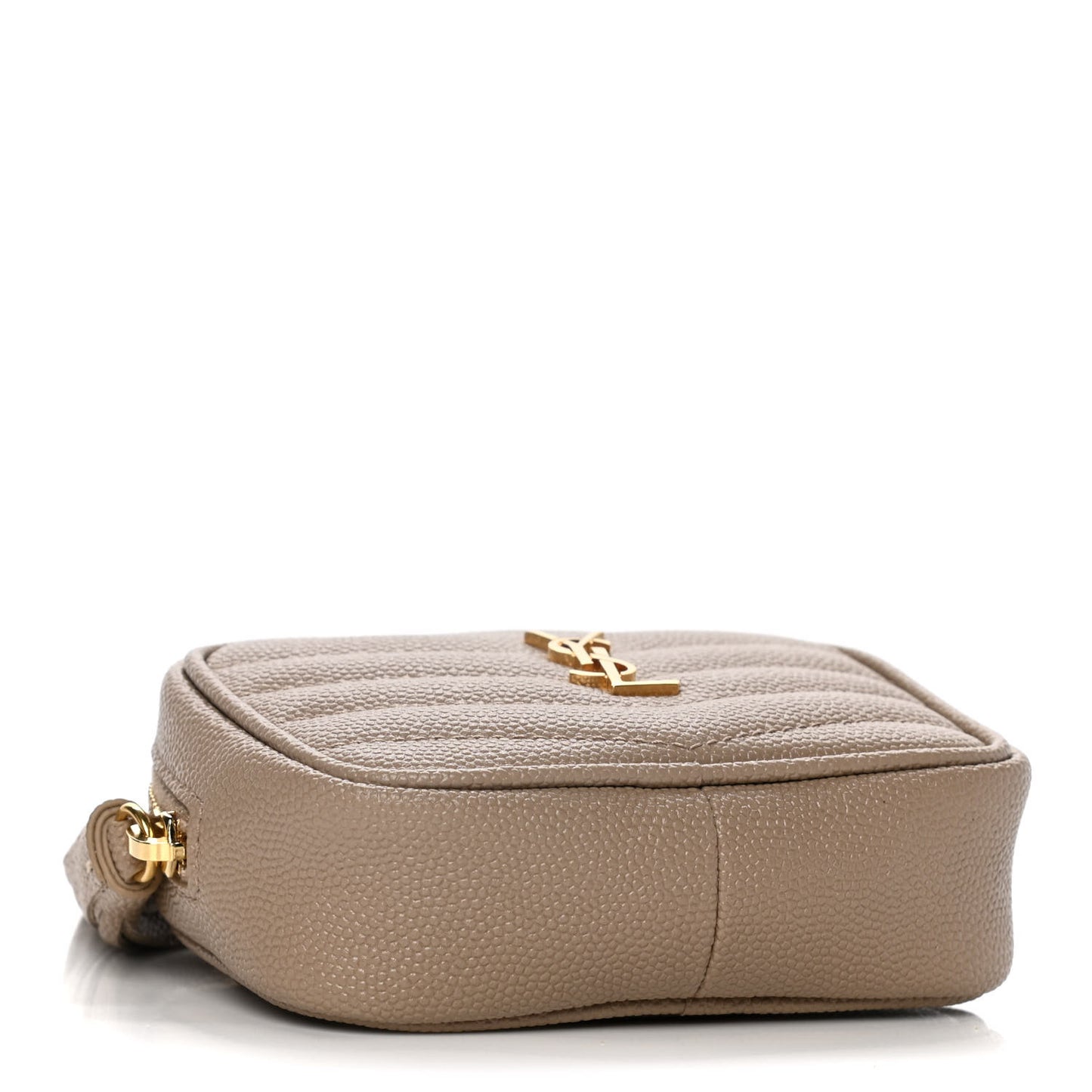 Grain De Poudre Matelasse Monogram Baby Lou Camera Bag Dark Beige