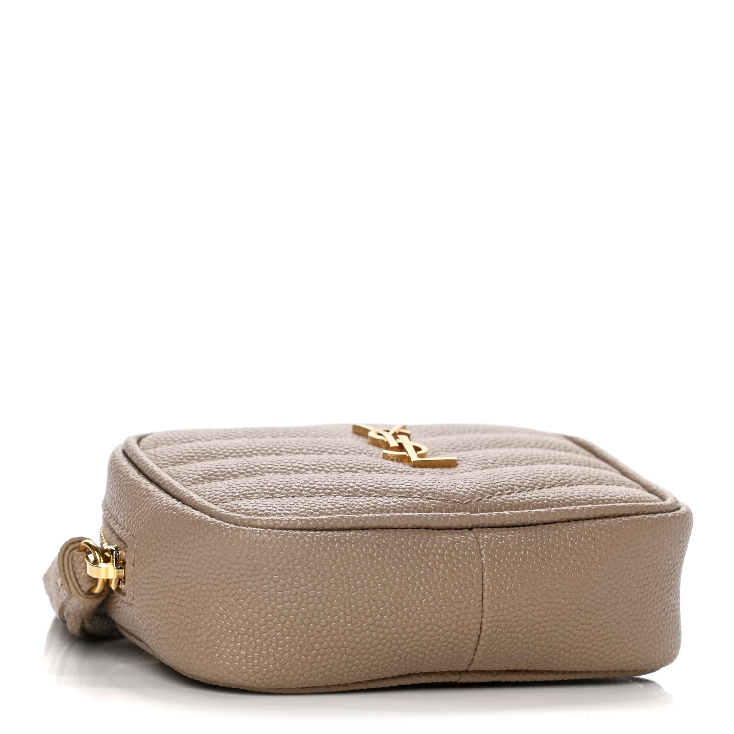 Saint Laurent Grain De Poudre Matelasse Monogram Baby Lou Camera Bag Dark Beige 4 of 11