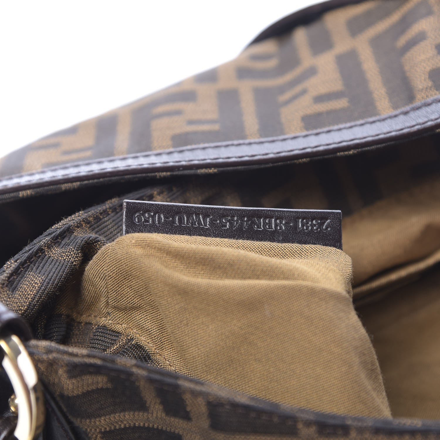 Fendi Zucca Small Chef Shoulder Bag Tobacco 7 of 10