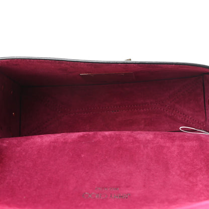 Jimmy Choo Smooth Calfskin Crystal Embellished Lockett City Shoulder Bag Black 5 of 14