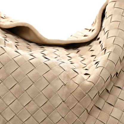 Bottega Veneta Suede Intrecciato Large Hop Ecru 8 of 10