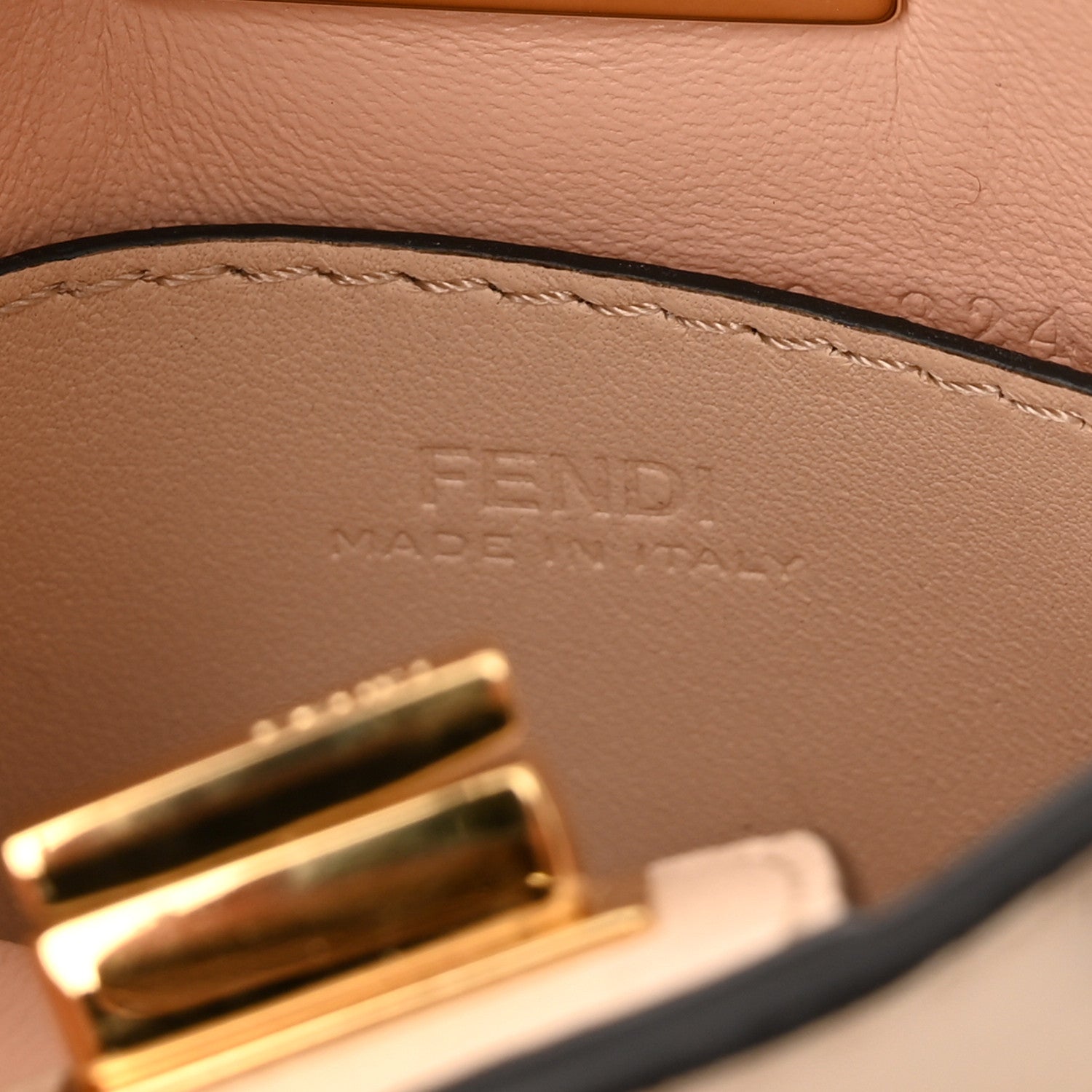 Fendi Nappa Sigma Pico Peekaboo Charm Poudre 6 of 10