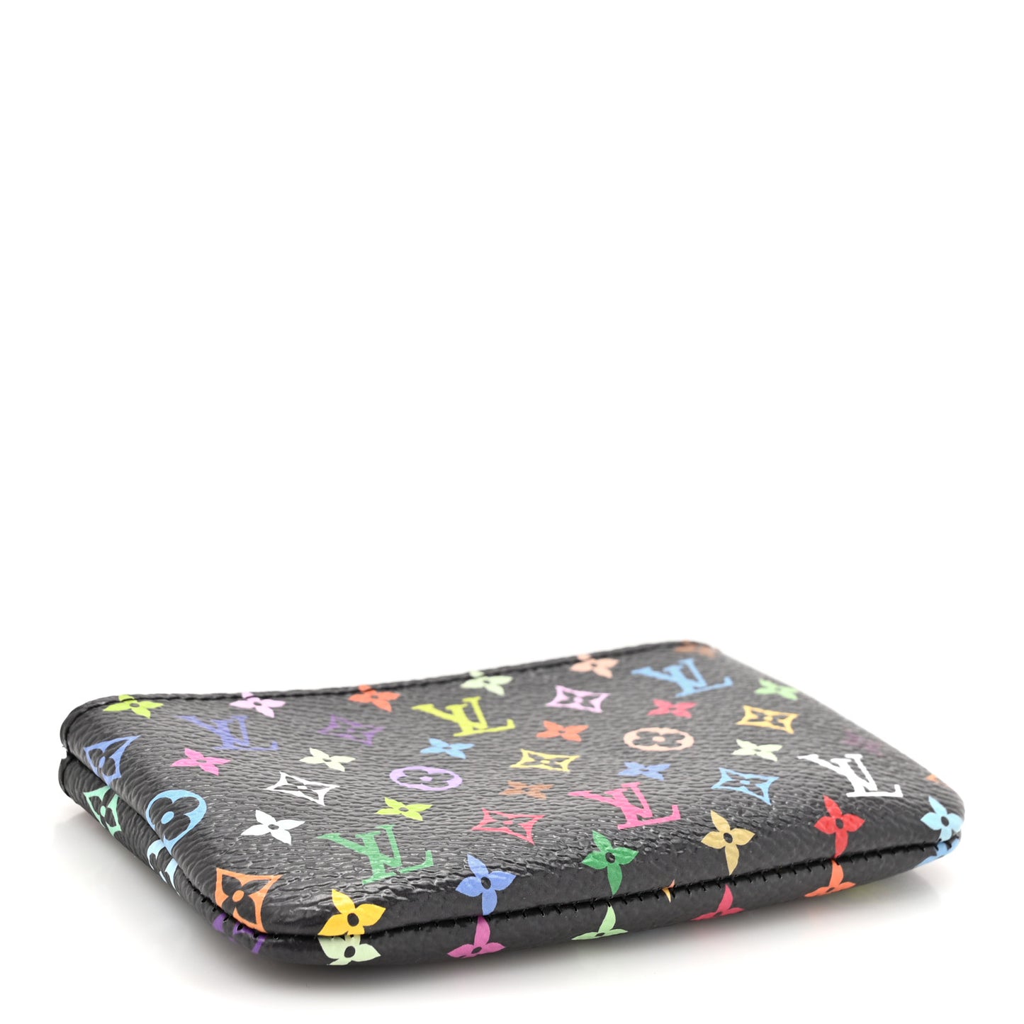 LV X TM Monogram Multicolor Key Pouch Black