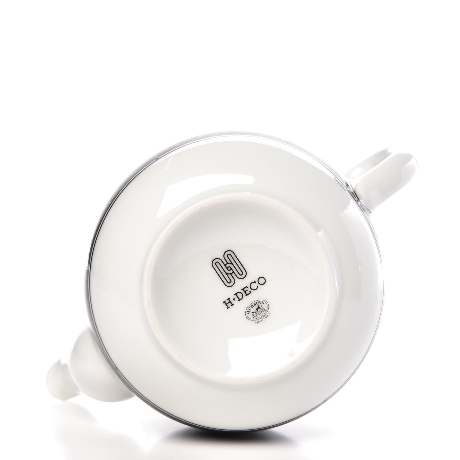 Hermes Porcelain H Deco Teapot Black 4 of 9