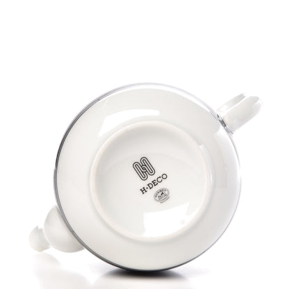 Hermes Porcelain H Deco Teapot Black 4 of 9