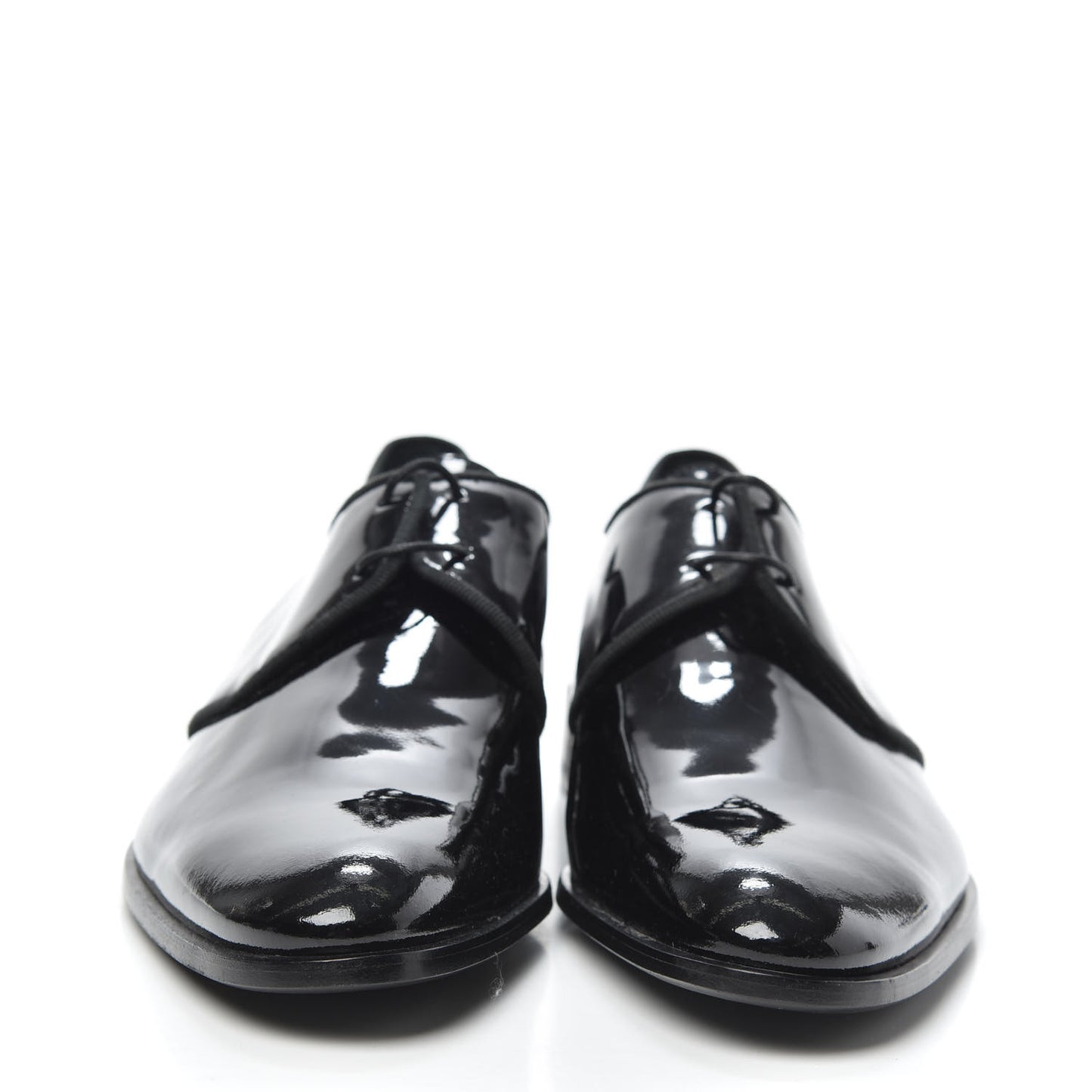 Patent Mens Lace Up Shoes 8 Black