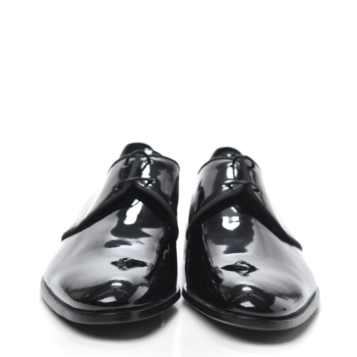 Louis Vuitton Patent Mens Lace Up Shoes 8 Black 2 of 7