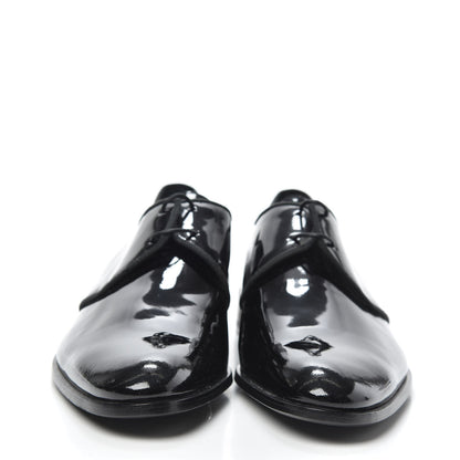 Louis Vuitton Patent Mens Lace Up Shoes 8 Black 2 of 7