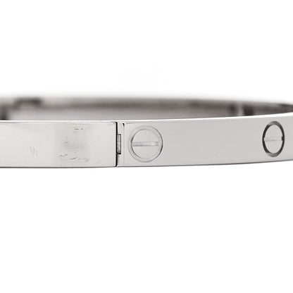 Cartier 18K White Gold Small LOVE Bracelet 16 5 of 8