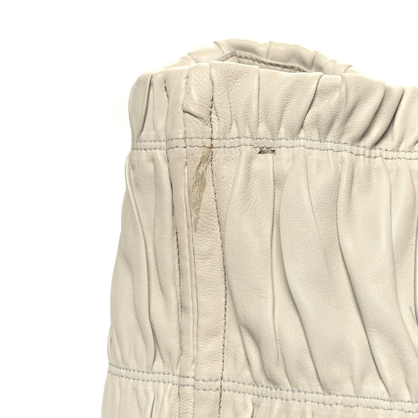 Nappa Gaufre Tote White