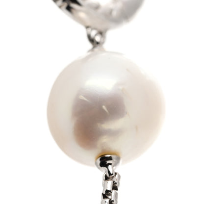David Yurman Sterling Silver Diamond Pearl Five Station Pave Drop Earrings 8 of 9