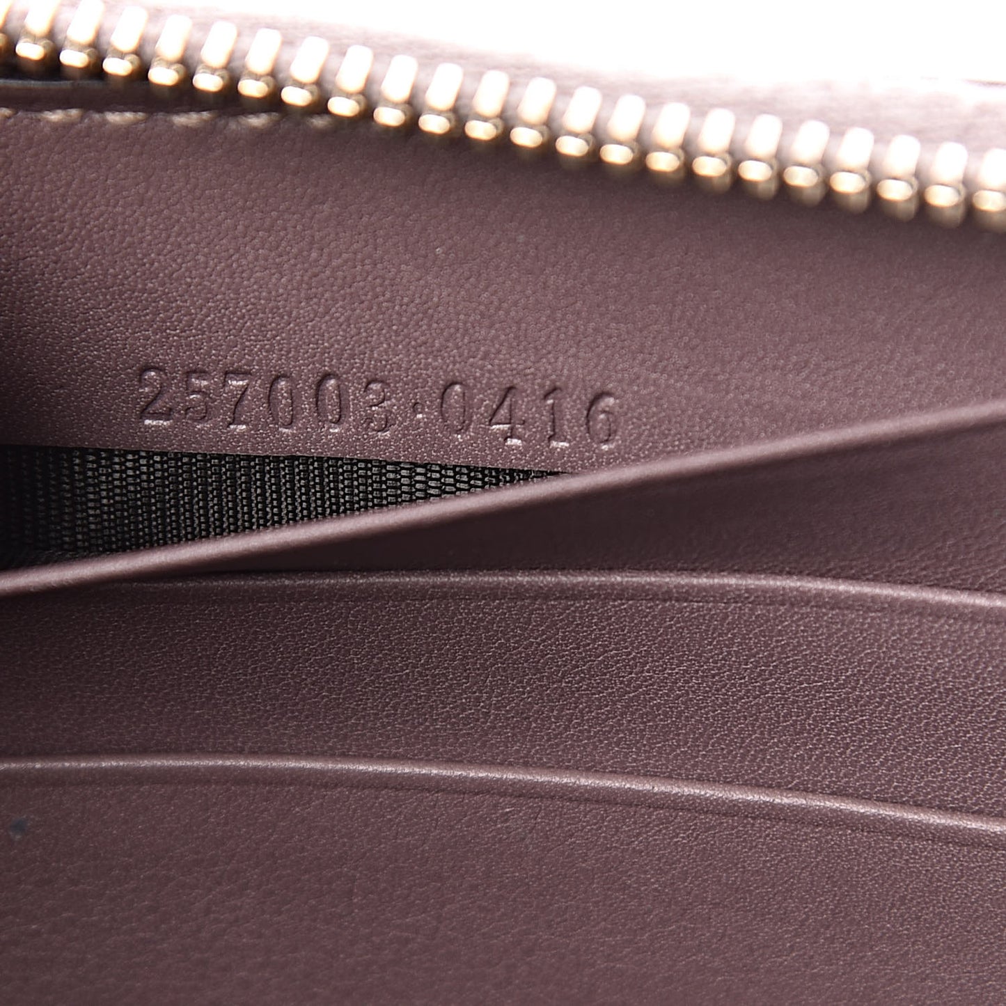 Guccissima Princy Zip Around Wallet Purple