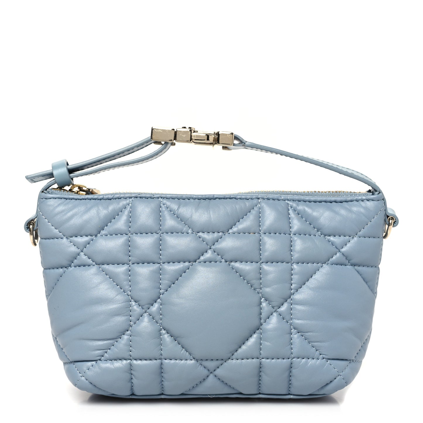 Calfskin Macrocannage Small Diortravel Nomad Pouch Bracing Blue