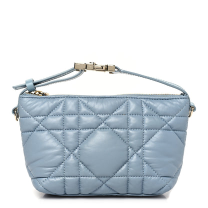 Christian Dior Calfskin Macrocannage Small Diortravel Nomad Pouch Bracing Blue 1 of 11