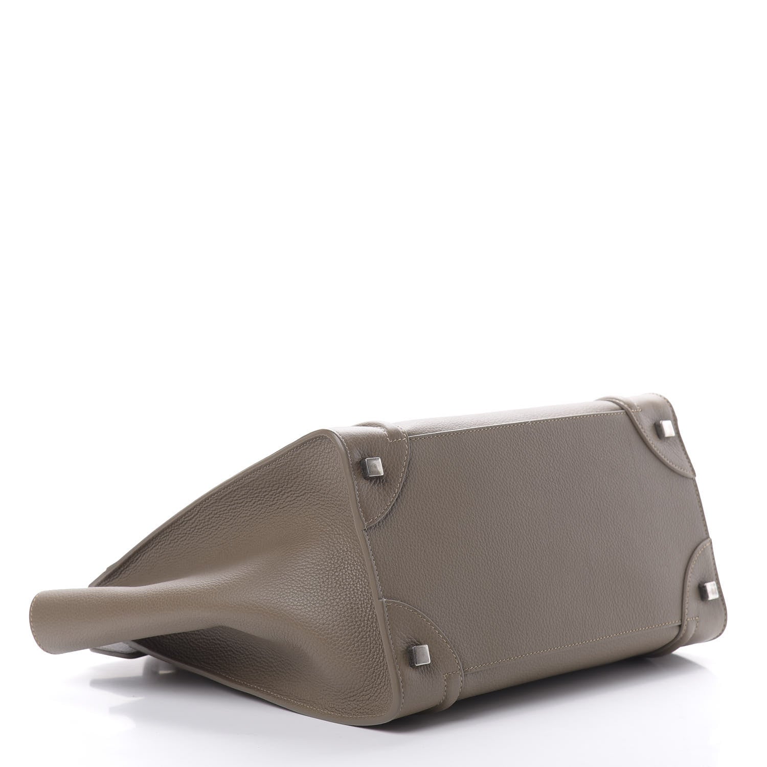 Celine Drummed Calfskin Mini Luggage Souris 4 of 10