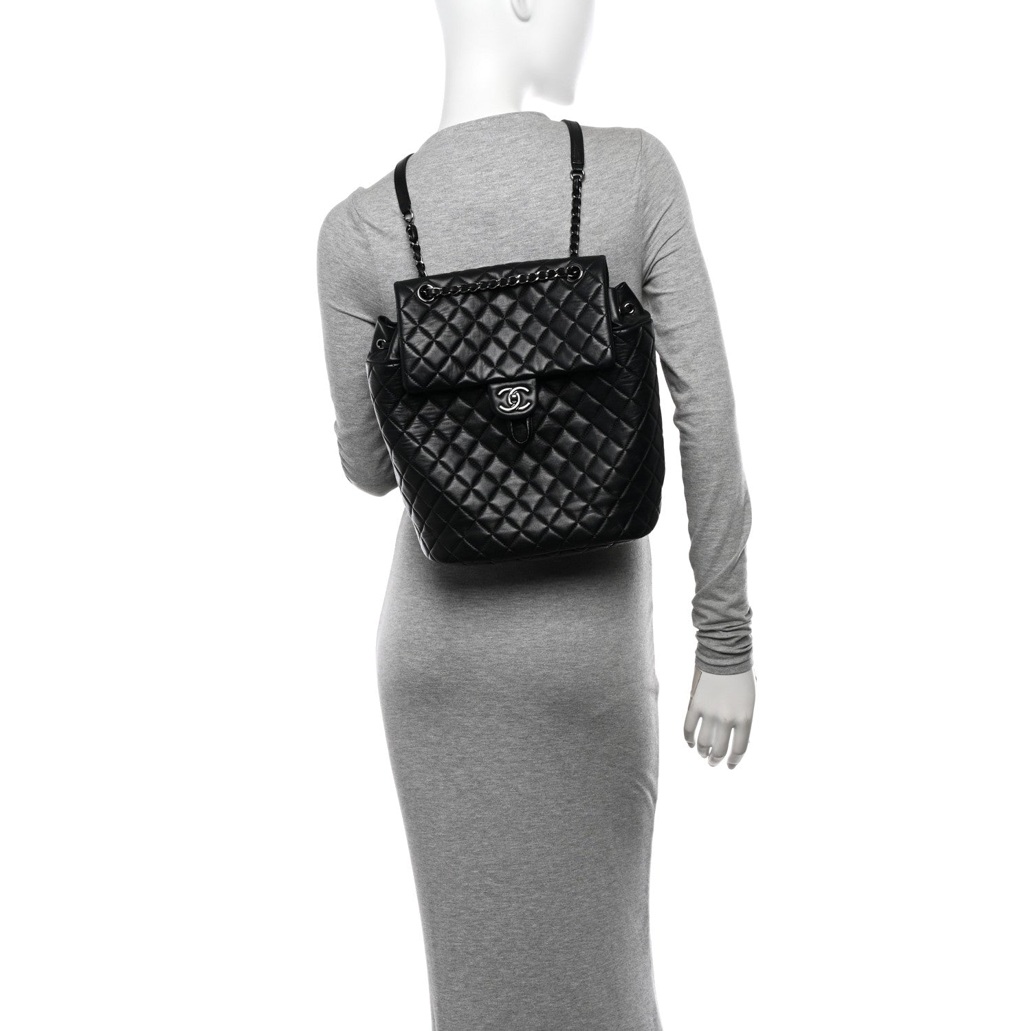 Chanel Lambskin Quilted Large Urban Spirit Backpack Black 2 of 10
