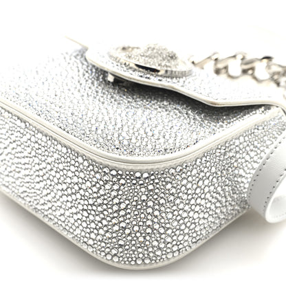 Versace Satin Crystal Studded Mini La Medusa Bag White 9 of 9