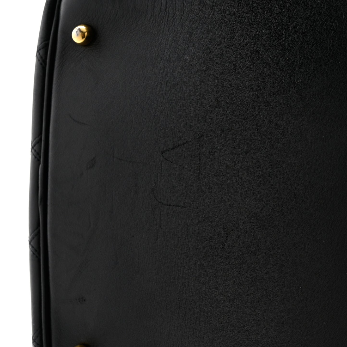 Calfskin Stitched Duffel Bag Black