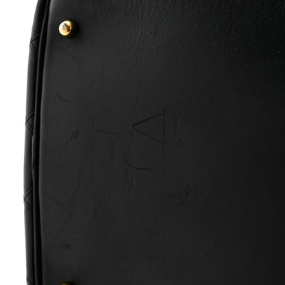 Chanel Calfskin Stitched Duffel Bag Black 11 of 12