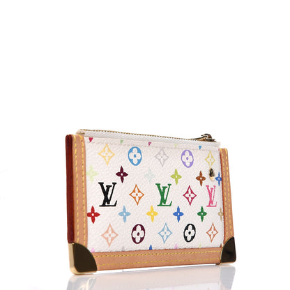Louis Vuitton Monogram Multicolor Key Pouch White 3 of 7