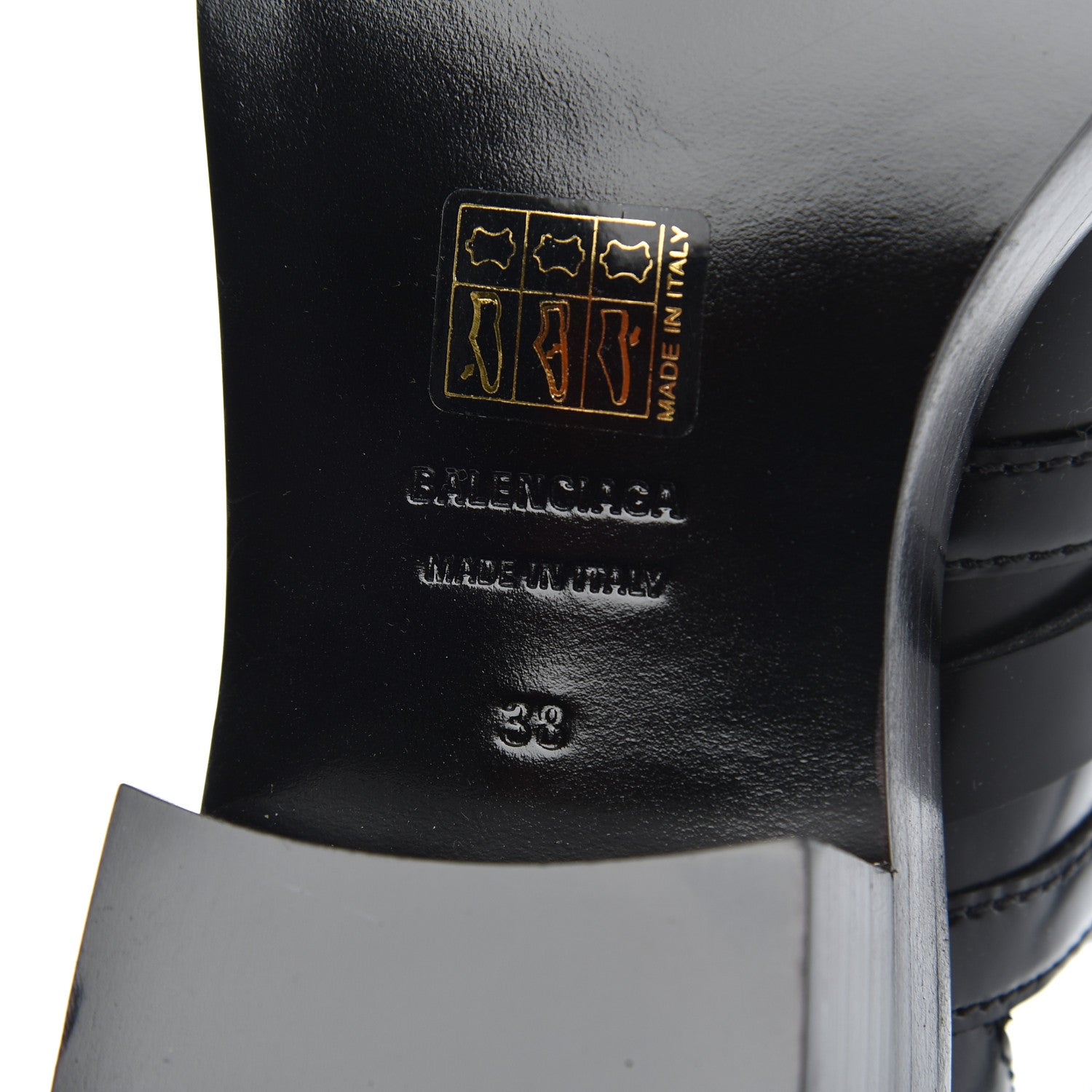Balenciaga Brushed Calfskin Ceinture Ankle Boots 38 Black 7 of 7