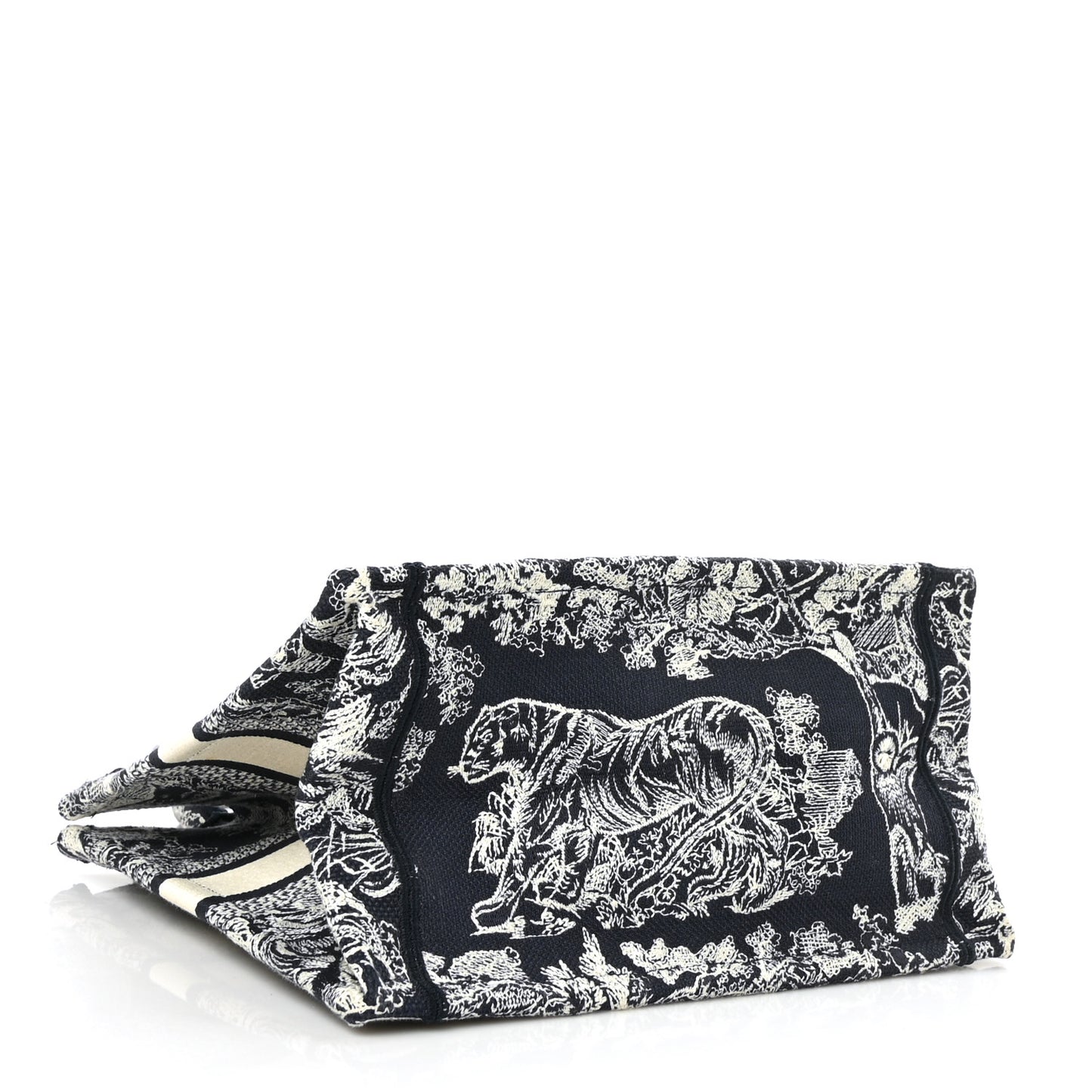 Canvas Embroidered Small Dioriviera Toile De Jouy Book Tote Blue