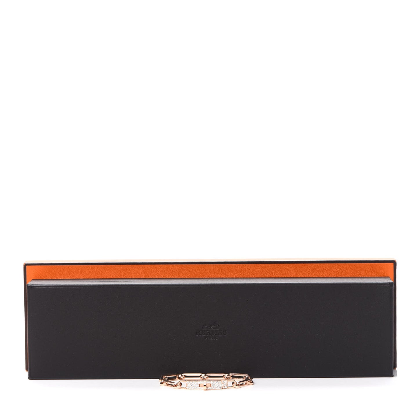 18K Rose Gold Diamond Pave PM Kelly Chaine Bracelet ST