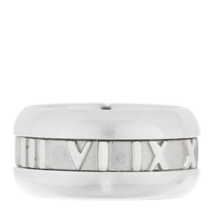 Tiffany Sterling Silver Atlas Band Ring 49 4.75 1 of 5