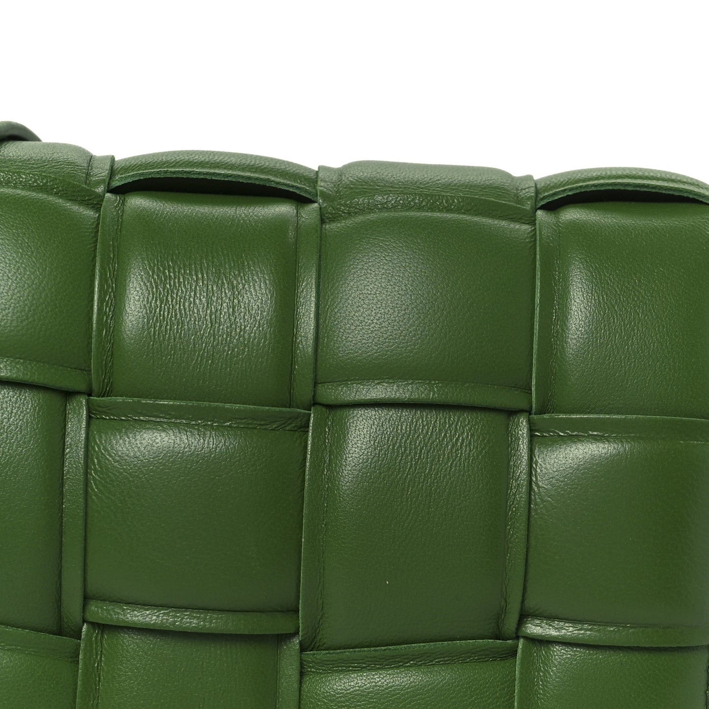 Nappa Maxi Intrecciato Padded Small Cassette Crossbody Bag Avocado