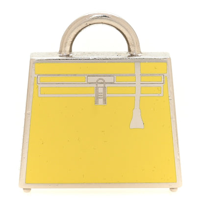 Hermes Metal Lacquered Permabrass Kelly Curiosite Charm Lime 1 of 5