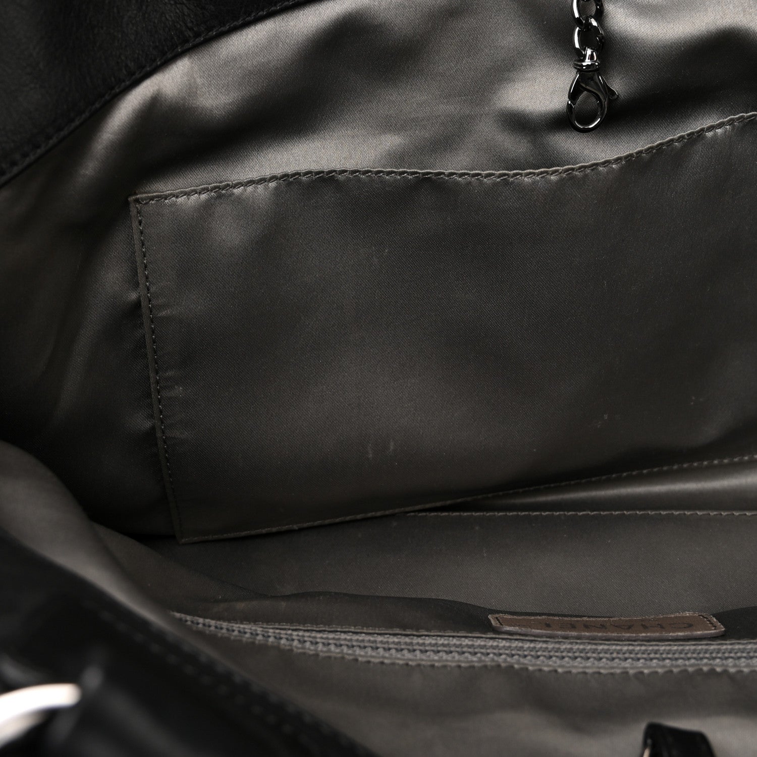 Chanel Lambskin East West Soho Shopper Black 11 of 12