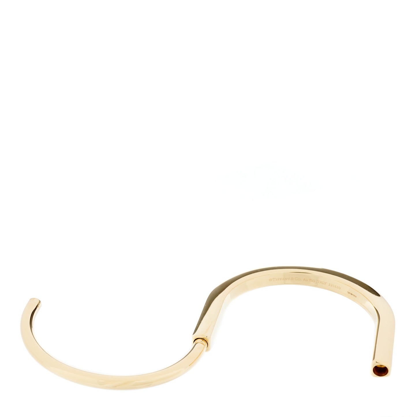 18K Yellow Gold Tiffany Lock Bangle Bracelet