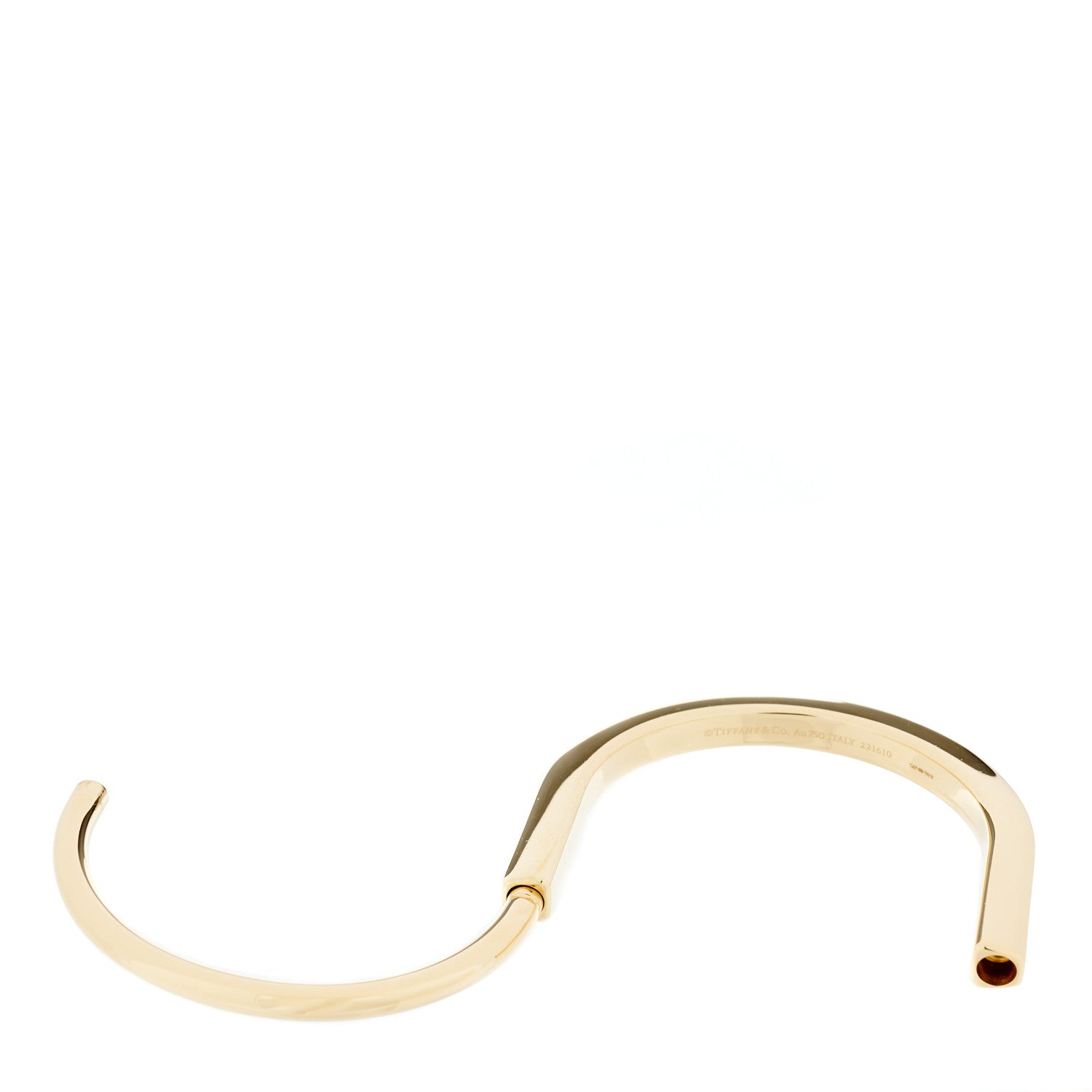 Tiffany 18K Yellow Gold Tiffany Lock Bangle Bracelet 3 of 5