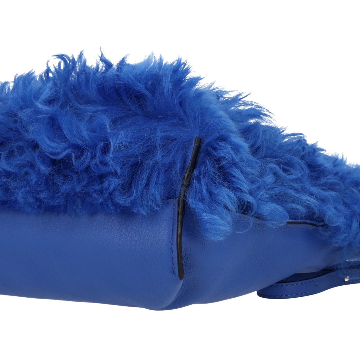 Loewe Nappa Shearling Flamenco Knot Clutch Blue 1938894 – FASHIONPHILE
