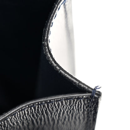 Celine Liege Calfskin Medium Classic Box Flap Bag Dark Blue 12 of 14