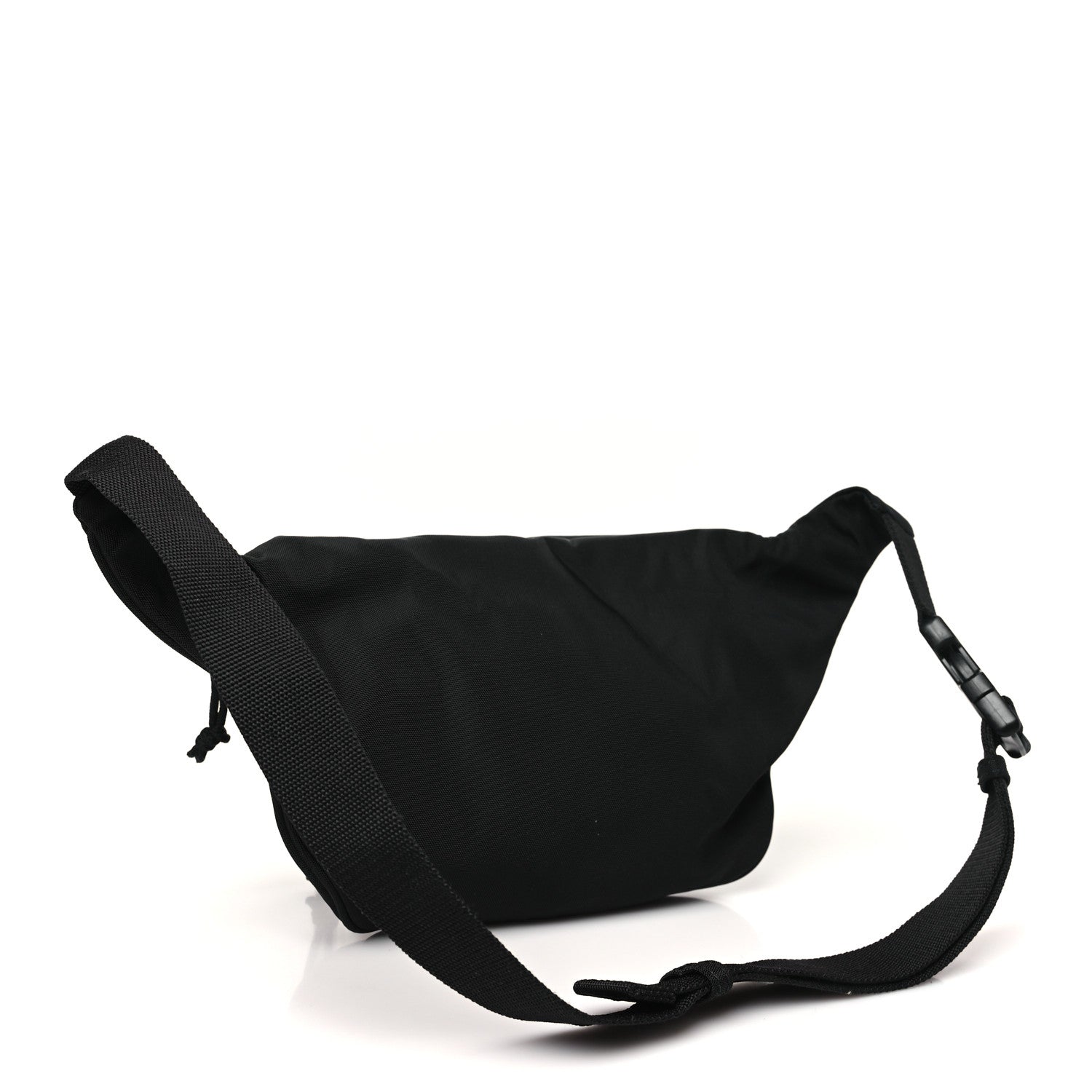 Balenciaga Nylon Canvas Logo Explorer Beltpack Black White 3 of 9