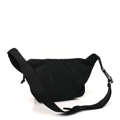 Balenciaga Nylon Canvas Logo Explorer Beltpack Black White 3 of 9