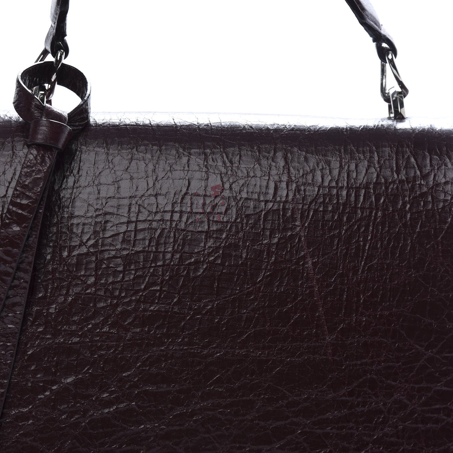 Jimmy Choo Soft Vintage Goatskin Helia Top Handle Bag Bordeaux 11 of 14