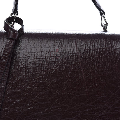 Jimmy Choo Soft Vintage Goatskin Helia Top Handle Bag Bordeaux 11 of 14